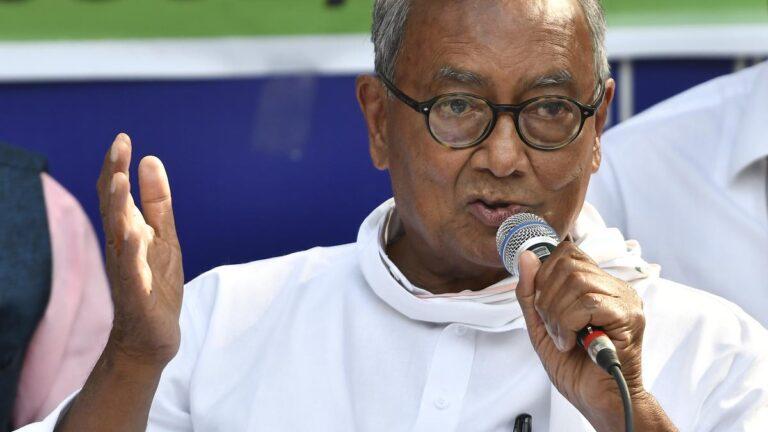 Simultaneous poll bills unlikely to be passed in Parliament: Digvijaya